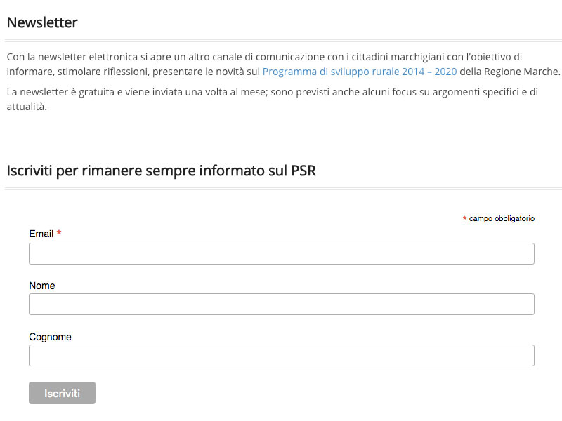 Screenshot: Regione Marche